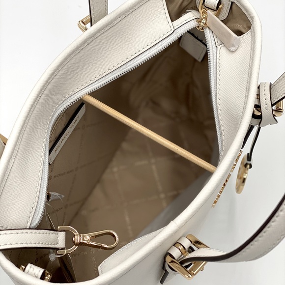MICHAEL KORS XS CONVERTIBLE TOP ZIP TOTE OPTIC WHT - Picture 10 of 16
